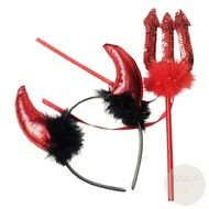 Little Devil Set Arrives The Next Day Taiwan Invoice WULA Headband Walking Wand Trident Red Fork Hal