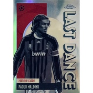 Topps chrome LAST DANCE Football Card Paolo Maldives AC MILAN 2007/2008 SEASON