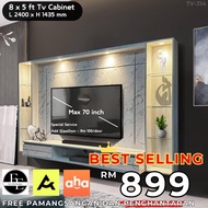 [EE LIFE DESIGN]  8 KAKI TV KABINET / 8ft x 5ft Tv Series / 8 FT Tv CABINET [ FREE INSTALLATION ]