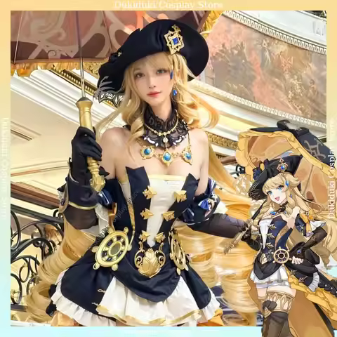 IN STOCK Navia Cosplay Costume Game Genshin Impact Women Navia Cosplay Outfits Halloween Costume Met