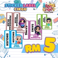 Sticker subjek untuk guru | Sticker Subjek Cikgu | stickker subjek OSEM | sticker nama cikgu