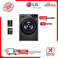 LG 10.5/7KG FV1450H2B Front Load Washer Dryer with AI Direct Drive™ and Steam+™