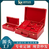 Jewelry Portable Storage Box Wedding Gift Package Box Gold Phoenix Hairpin Box Gold Hardware Three G