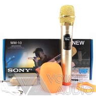 Mic Wireless Single Sony Wm-10 Microphone Vokal Tanpa Kabel