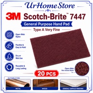 < 100% Original >20pcs Scotch Brite General Purpose Hand Pad - Maroon (20 Pcs) 3M 7447