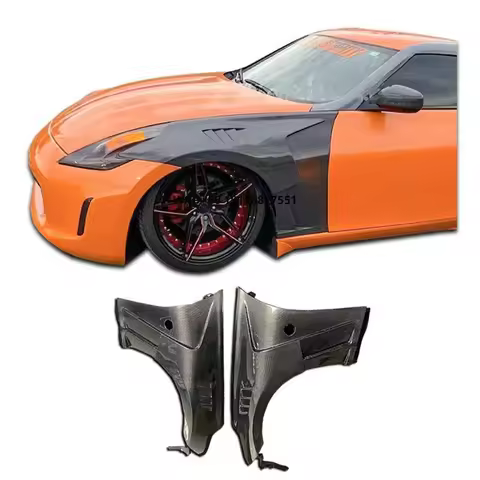 For Z34 370Z Carbon Fiber Front Fender Spoiler 370Z Body Kit Carbon Fender