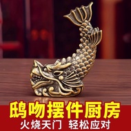 Bronze Kiss Ornaments#摆件 Brass Kitchen Auspicious Animal Ornaments#摆件 Arowana Arowana Crafts Arowana