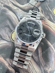 🌈🌈新返貨啦🌈🌈Vintage Rolex DayDate 18239🩶🩶原裝灰面 18K白金 淨錶 連原裝18K白金總統帶🩶🩶C2097（廣華街店）