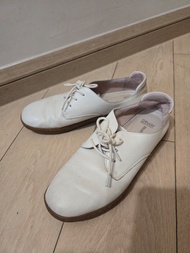 Hush puppies絕版經典舒服白色綁帶女裝平底鞋 易襯flat shoes割價大蝕讓 休闲鞋