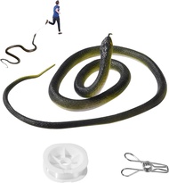 Fake Snake Rubber Snake Prank with String and Clip Realistic Rubber Snake Prank for Playing Jokes