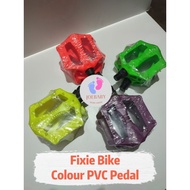 Fixie Bike Colour PVC Pedal MTB Colour Pedal 9/16"Pedal Basikal Fixie Pemijak kaki Basikal