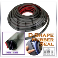 D Shape Rubber Seal Door Noise Cancellation Minimize Strip Pembatalan Bunyi Pintu Kereta Lekat Getah