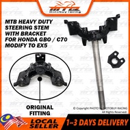 HEAVY DUTY STEERING STEM WITH BRACKET FOR HONDA GBO / C70 MODIFY TO EX5