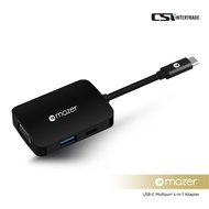 Mazer ฮับมัลติพอร์ต USB-C Multiport 4-in-1 Adapter นำเสนองานในห้องประชุม ห้องเรียน รองรับ Windows Ma