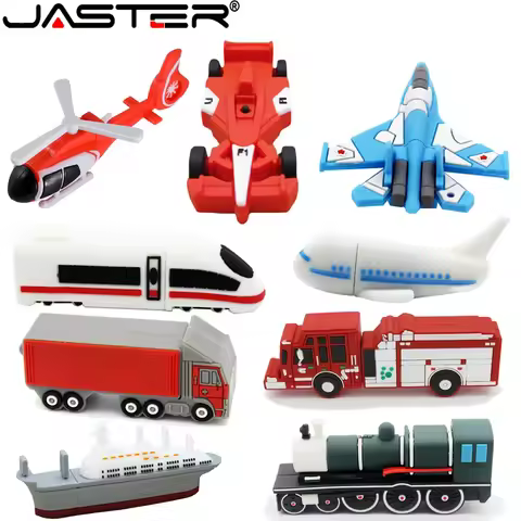 JASTER USB Stick motorcycle Pen Drive Car Flash Drives Racing Aircraft Rail Train Cartoon Truck Moto