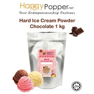HAPPYPOPPER TEPUNG AISKRIM HARD ICE CREAM POWDER 1kg Premix Mix 1 KG ( CHOCOLATE ) 硬冰淇淋预拌粉