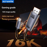 Youlaite typec to dp Cable 2.1 to 1.4 Connection 16K Conversion 4K240Hz Graphics Card 2K360 HD Displ
