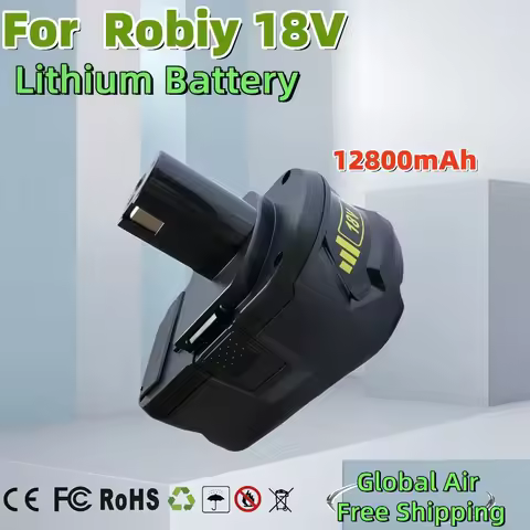 For Ryobi 18V battery 12800mAh Li-On rechargeable Battery Hot P108 RB18L40 Rechargeable Battery Pack