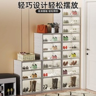 Shoe Rack Household Plastic Transparent Large Storage Foldable Double Door Shoe Cabinet Storage Box 