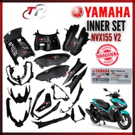 100% ORIGINAL YAMAHA NVX155 V1 V2 NVX 155 AEROX COVER INNER SET PART HITAM CAVER KAVER BLACK METER FENDER BBP-F8400-00