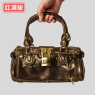 6.12-Niche Design Lock Retro Distressed Paddington Medieval Millennium Fashion Portable Women's Shou