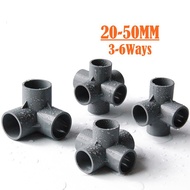 20-50MM PVC Pipe Joint Fitting 3Way 4Way 5Way 6 Way For Water Pipe Aquarium supply grey color