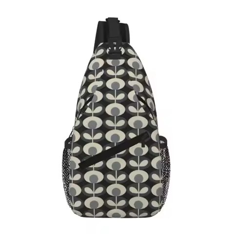 Orla Kiely Multi Stem Flowers Sling Bags for Travel Hiking Men Scandinavian Style Chest Crossbody Ba