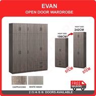 EVAN OPEN DOOR WARDROBE (2/3/4/5/6/ DOOR AVAIL)