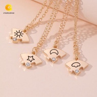 CREAMCANVAS​ 4pcs/set Jigsaw BFF Necklace, Necklace Combination Colorful Best  Forever Necklace, Spl