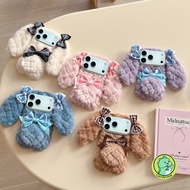 Cute Plush Rabbit Phone Case For Realme GT Neo6 Neo5 SE Neo3 Neo3T Neo2 Neo2T X7 Max X3 X2 Pro XT X 