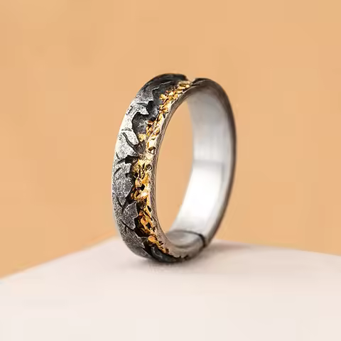 Rings for Men TOMYE J22T024 Unique Design Gold Grey Color Fashion Casual Copper Adjustable Finger Op