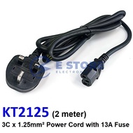 Panamax 1.5 / 2 Meter UK 3 Pin Plug with Fuse to C15 Kettle Cord - SM836M / KT2125