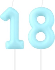 Macaron Number Candles 18th Birthday Macaron Candles Blue Number 18 Cake Candles, Blue 18th Birthday