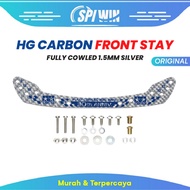 Tamiya Bumper Fully Cowled Carbonhg 1.5mm Silver Tamiya Original - 95674