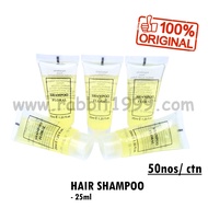 HAIR SHAMPOO - 25ml (50nos/ box) - hotel hair shampoo / bajet hotel shampoo / sabun cuci rambut / ho