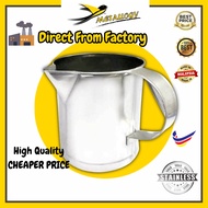 Metallogy 1.5 Litre Stainless Steel Mug/Cawan Besi / Coffee Teh Tarik Mug With Spout & D Shape Handl