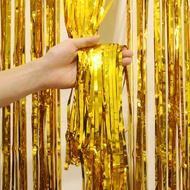 Balloon Rain Silk Curtain 2m 3m Long Background Wall Decoration Rain Silk Curtain Birthday Party Dec