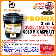 25kg Probase Promix 3-in-1 Cold Mix Asphalt (pail)/Pathole Repair/DIY Repair Jalan/三合一沥青 (桶装) [Only 
