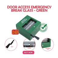 Emergency Break Glass Fire Alarm Door Access Emergency Door Release Emergency Exit Button Green