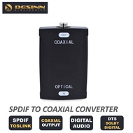 Optical SPDIF Toslink to Coaxial Digital Audio Converter Adapter sound system DTS Dolby Digital