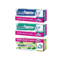 FRESH & WHITE ANTI-CAVITY TOOTHPASTE 225G*2/EXTRA COOL MINT/NATURAL FRESH MINT/FRESH COOL MINT