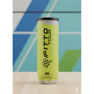 FITTO TOUR Padel Ball Neon Yellow Tube contains 3