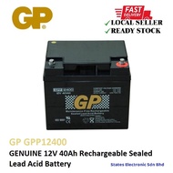 GENUINE GP 12V 40Ah Rechargeable Sealed Lead Acid Battery - GPP12400