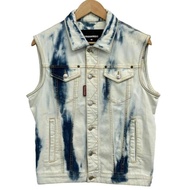 Dsquared2 SQUARE Jacket Vest Sleeveless Size 4 denim blue White Direct from Japan Secondhand
