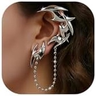 Gothic Ear Cuffs Helix Cartilage Clip on Punk Ear Cuff Stainless Steel Hypoallergenic Earrings for W