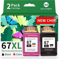 MYTONER 67XL HP Printer Ink Replacement for HP Ink 67 Black/Color Combo Pack HP 67 Ink for DeskJet 2