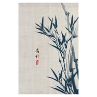 Chinese-Style Door Curtain Partition Curtain Bamboo Aisle Hallway Household Covering Bedroom Kitchen Punch-free Covering Fabric Half Curtain