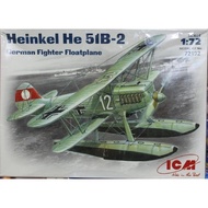 Icm Military Model 72192 1/72 German Army Henkel He51B2 Underwater Airplane Model
