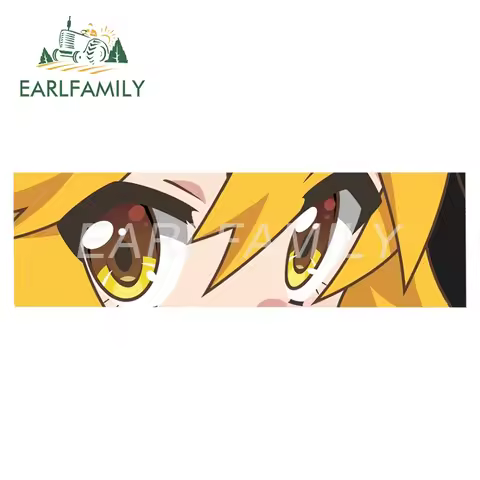 EARLFAMILY 15cm x 4.5cm Anime Senko Peek Girl Eye Slap Vinyl Decal JDM Helmet Window Bumper Car Stic