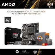 *ORIGINAL* AMD RYZEN 5 3500 3.6GHZ SOCKET AM4 PROCESSOR + MSI B550M-A PRO AM4 MOTHERBOARD